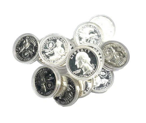 1976-S  (Pair or 2) ***Washington 40% Silver Quarters. Proof Bicentennial Coins!