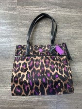 Coach Signature Stripe Ocelot Leopard Print Tote F25282