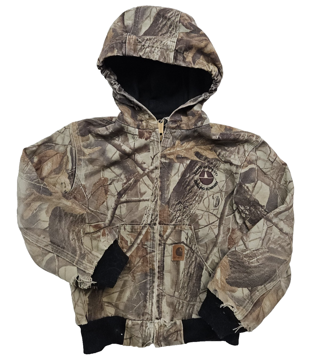 Carhartt Realtree Camo Canvas Jacket Kids Sze M 8 Hooded