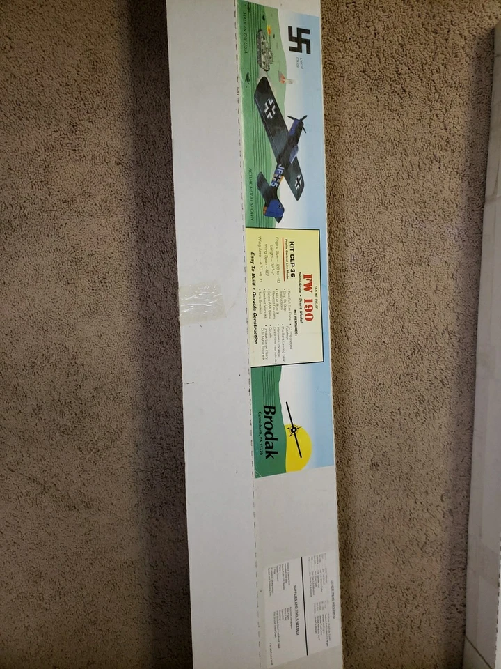Brodak Kit -  FW 190 Kit CLP-36 Rc Plane - WS: 46" - New! JT25 - Image 2 of 4