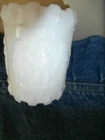Vintage Kanawha Glass Patriotic Eagles & Stars Milk Glass Toothpick Holder~70's