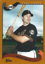 2002 David Bell SF Giants Signed Topps Trading Card