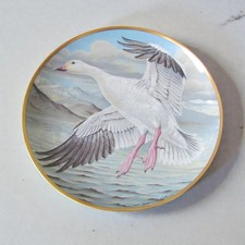 Franklin Porcelain. Assiette porcelaine Snow Goose par Basil Ede