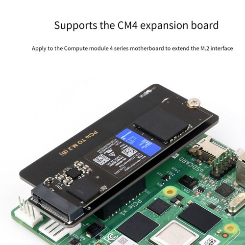 For CM4 PCIe to M.2 NVMe SSD HAT Expansion Board for Compute Module 44682 - Afbeelding 6 van 10