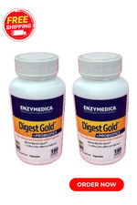 pack of 2 ENZYMEDICA DIGEST GOLD PROBIOTICS ADVANCED ENZYME FORMULA 180 CAPS