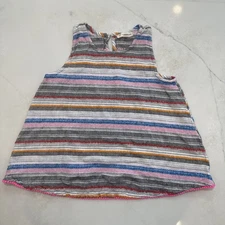 Tucker + Tate Girls Tank Top Striped Boho Sleeveless Summer Top Multicolor 8