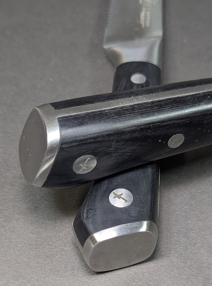 2x Replacement Cutluxe Serrated Steak Knives 9½" Forged Carbon Steel Blade