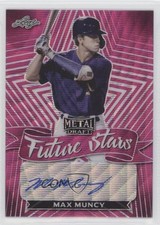 2021 Leaf Metal Draft Future Stars Pink Wave 4/10 Max Muncy #FS-MM2 Auto 5w7