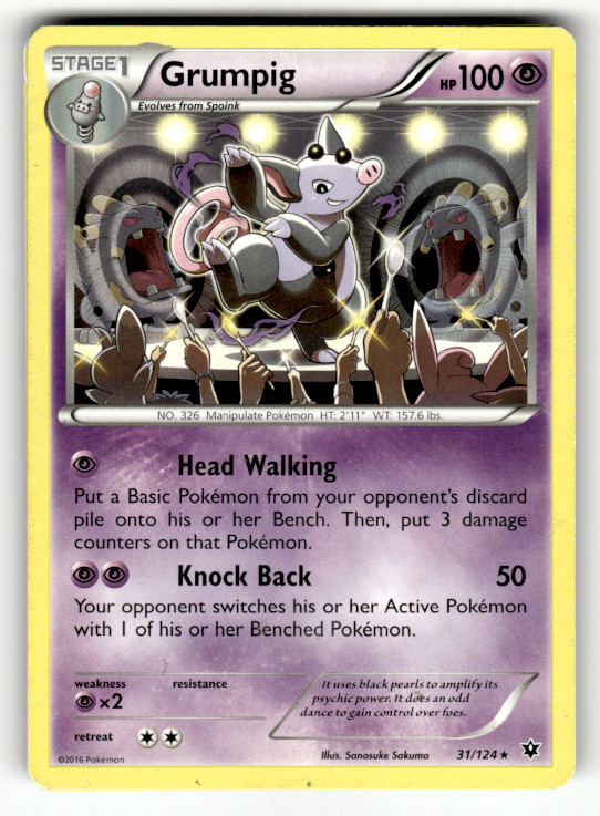 Grumpig 31/124 Rare XY - Fates Collide