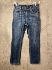BKE Connor Straight Boys Jeans Size 16 Regular Blue Stretch Denim Buckle