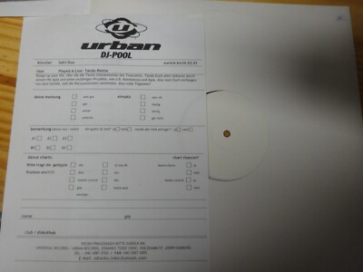 Maxi LP 12'' PROMO Safri Duo Played A Live Tandu Remix
