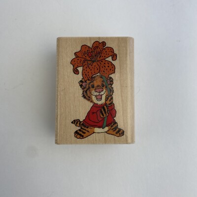 Rubber Stampede Suzy's Zoo Rowley's Tiger Lily A1292D Crafts Crafting