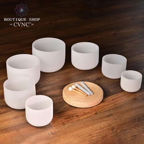 Set chakra ciotola canto cristallo 432 Hz 6-12" 7 pz borse musicali bagno guarigione suono - Foto 18 di 83