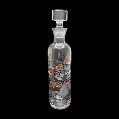 Fostoria Galleria Karaffe irisierend Kunstglas mit Stopfen Vintage