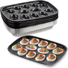 MT Products Plastic Deviled Egg Carrier/Deviled Egg Tray with Lid - Pack of 328
