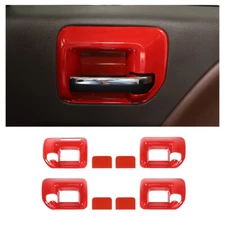 Inner Door Bowl Frame Cover Trim for Chevy Silverado & GMC Sierra 2014-2018 Red
