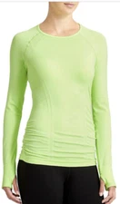 Athleta Fastest Track Long Sleeve Top, Luminous Green SIZE L         #724872 E21