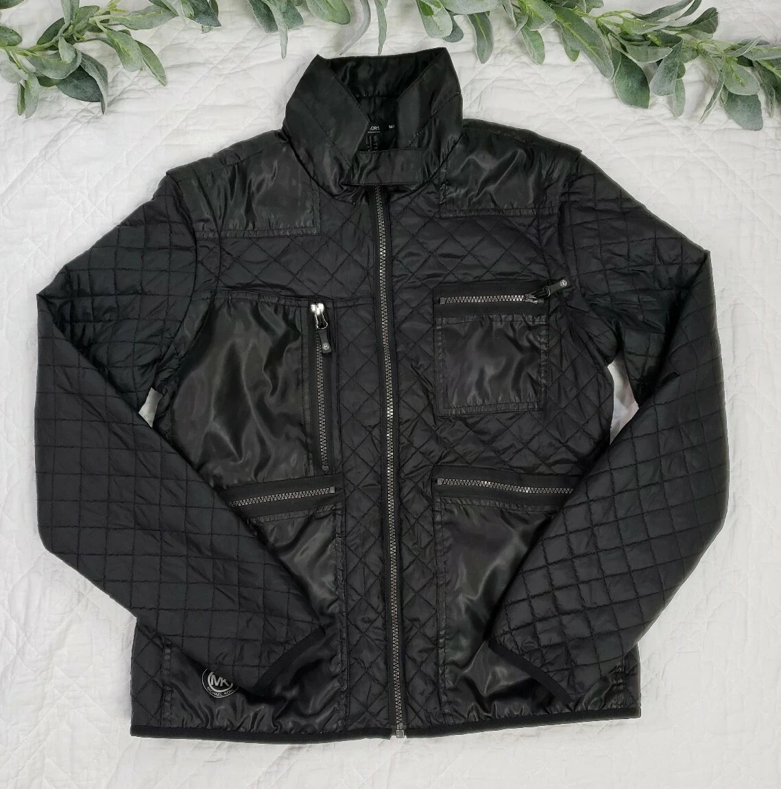 Cappotto trapuntato nero donna Michael Kors taglia S