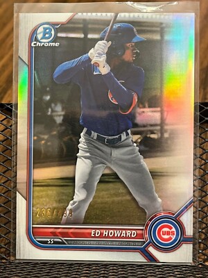 ED HOWARD RC 2022 BOWMAN CHROME SILVER REFRACTOR ROOKIE CHICAGO CUBS ...