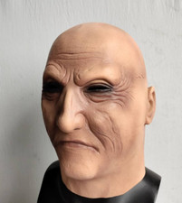 Realistic Male Latex Full Head Mask for Movie Roleplay Cosplay Halloween Props