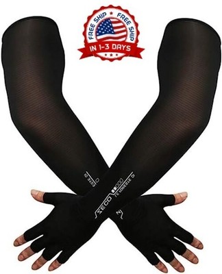 4 Paia Di Maniche A Braccio Protezione Solare UV – Unisex, Bianco, Nero, Grigio E Blu