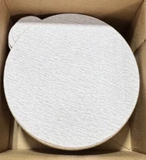 CGW 5" PSA Sanding Discs 150 Grit White Gold Aluminum Oxide 100 Pack