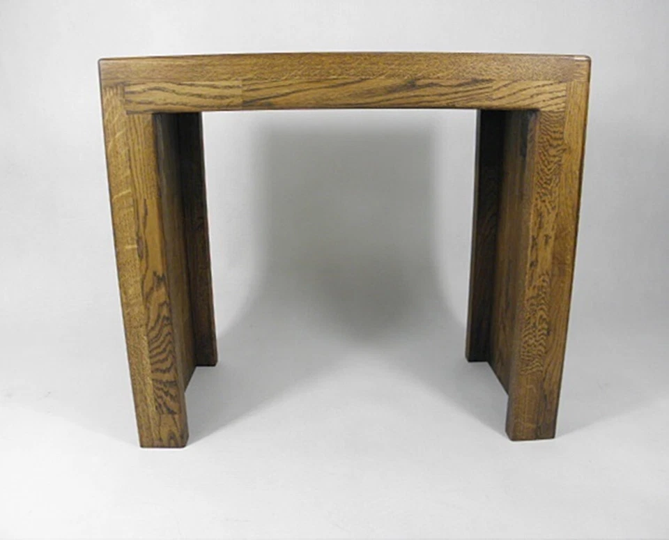 Sitzbank Hocker Eiche Holz Blumenständer rustikal Bank Holzbank Nachttisch Tisch - Bild 2 von 4