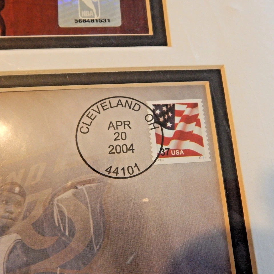 LeBRON JAMES- USPS FIRST DAY OF ISSUE 2004 STAMP & POSTER NBA ROOKIE BASKETBALL - Image 2 of 4