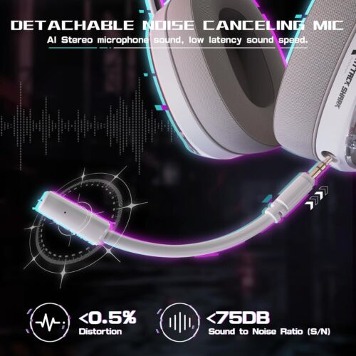ATTACK SHARK L60 Ultra-Light Gaming Headset for PC 2.4G/Bluetooth/3.5mm - Picture 9 of 14