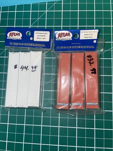 New! N-Scale Atlas 6-40’ & 2-45’ Containers Close Out! $290.71 Offer - Picture 5 of 7