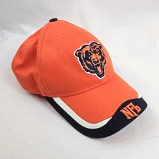 Chicago Bears Hat Mens Adjustable Strapback Orange NFL Team Apparel Football