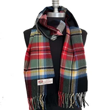 Winter Warm 100%CASHMERE Scarf Plaid Black/Red/Green/blue/yellow Soft Wool