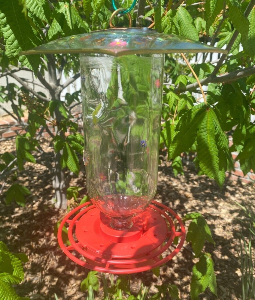 Hummingbird Feeder, Mason Jar Feeder, Hanging Bird Feeder, Glass Bird Feeder,