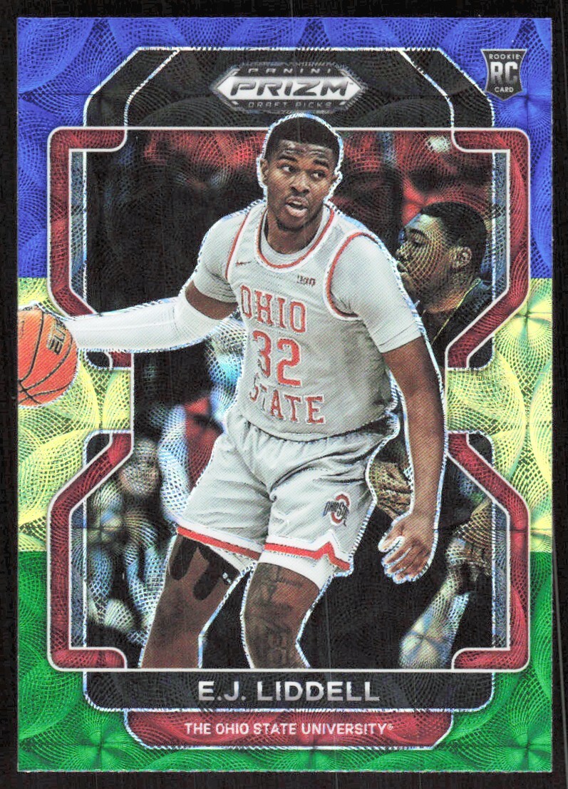 2022-23 839F Panini Prizm Draft Picks Blue GREEN YELLOW SCOPE PRIZM E.J. Liddell