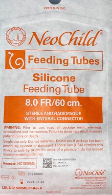 NeoChild  Feeding Tube 8F X 60cm-ref NC1S80ME