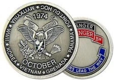  ARMY 2ND BATTALION 75TH RANGER CHALLENGE COIN 