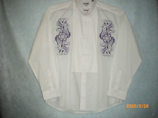 Tuxedo Shirt, Grape Floral Embroidered, 2XL