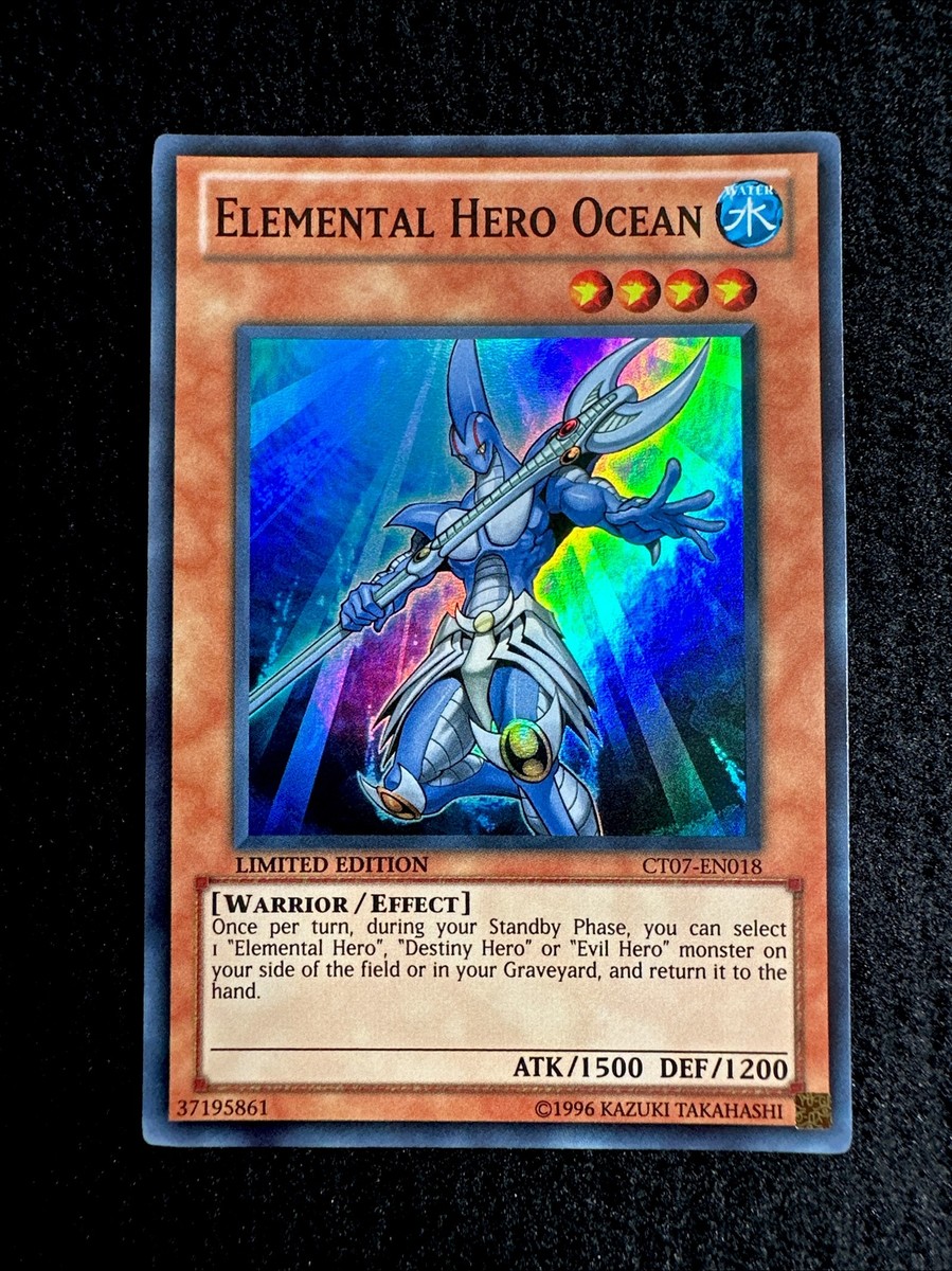 🔥 YUGIOH • ELEMENTAL HERO OCEAN • SUPER RARE • CT07-EN018 🔥 YUGIOH • ELEMENTAL HERO OCEAN • SUPER RARE • CT07-EN018