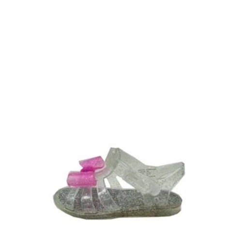 Garanimals Infant Toddler Girls Sparkle Sandals W Bow Shoes Clear Size 3 NEW