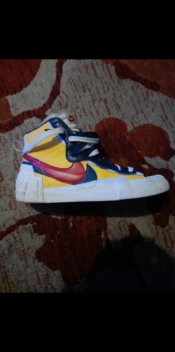 SACAI X NIKE Nike x Sacai Blazer Mid Snow Beach Giallo Varsity Maize UK Taglia 7