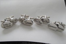 JE602/5 GROOM, BEST MAN, FATHER OF BRIDE, GROOMSMAN CUFFLINKS CUFF LINKS WEDDING