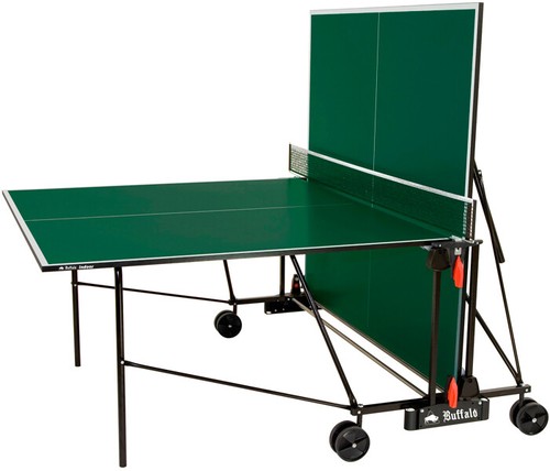 Basic Indoor Tischtennisplatte Grün - zusammenklappbar - Bild 2 von 3