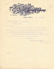 1909 ECONOMIC LAMP  EDISON ERA COMPANY BOSTON MA  LIGHTING