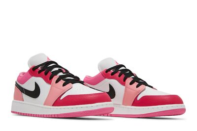 靴 NIKE Air Jordan 1 Low OG Pink White Nike Air Jordan 1 Low GS White Pinksicle 553560-162 | eBay