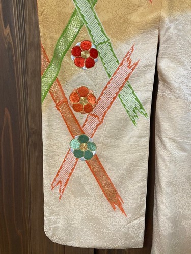 Kimono Furisode Japonés A-6 Hecho en Showa a Era Heisei Japón Aya - Imagen 2 de 10