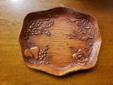 Vintage 1959 Faux Wood Resin Bowl MULTI PRODUCTS INC. Wall Hanging
