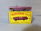 #39 Lesney Matchbox 1960 Pontiac Bonneville Convertible w/OB
