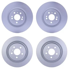 Hella Front350mm Rear 330mm Brake Vented Rotors Kit For X166 GLE400 ML400 4Matic