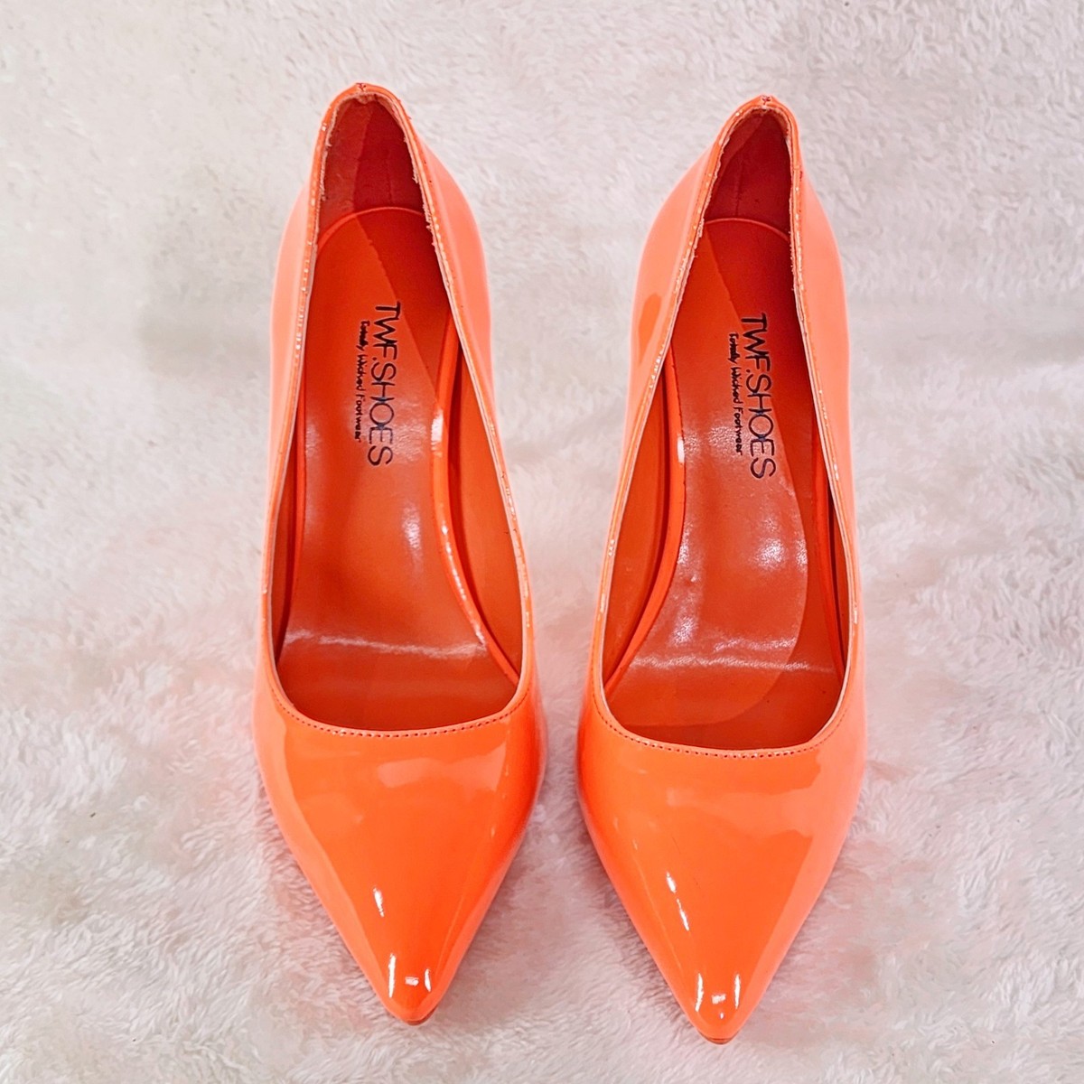 Fabio Neon Orange Patent 4