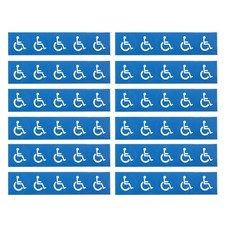 12 Set 2 Inch Handicap Sign Stickers Vinyl Accessible Sign Disabled Symbol